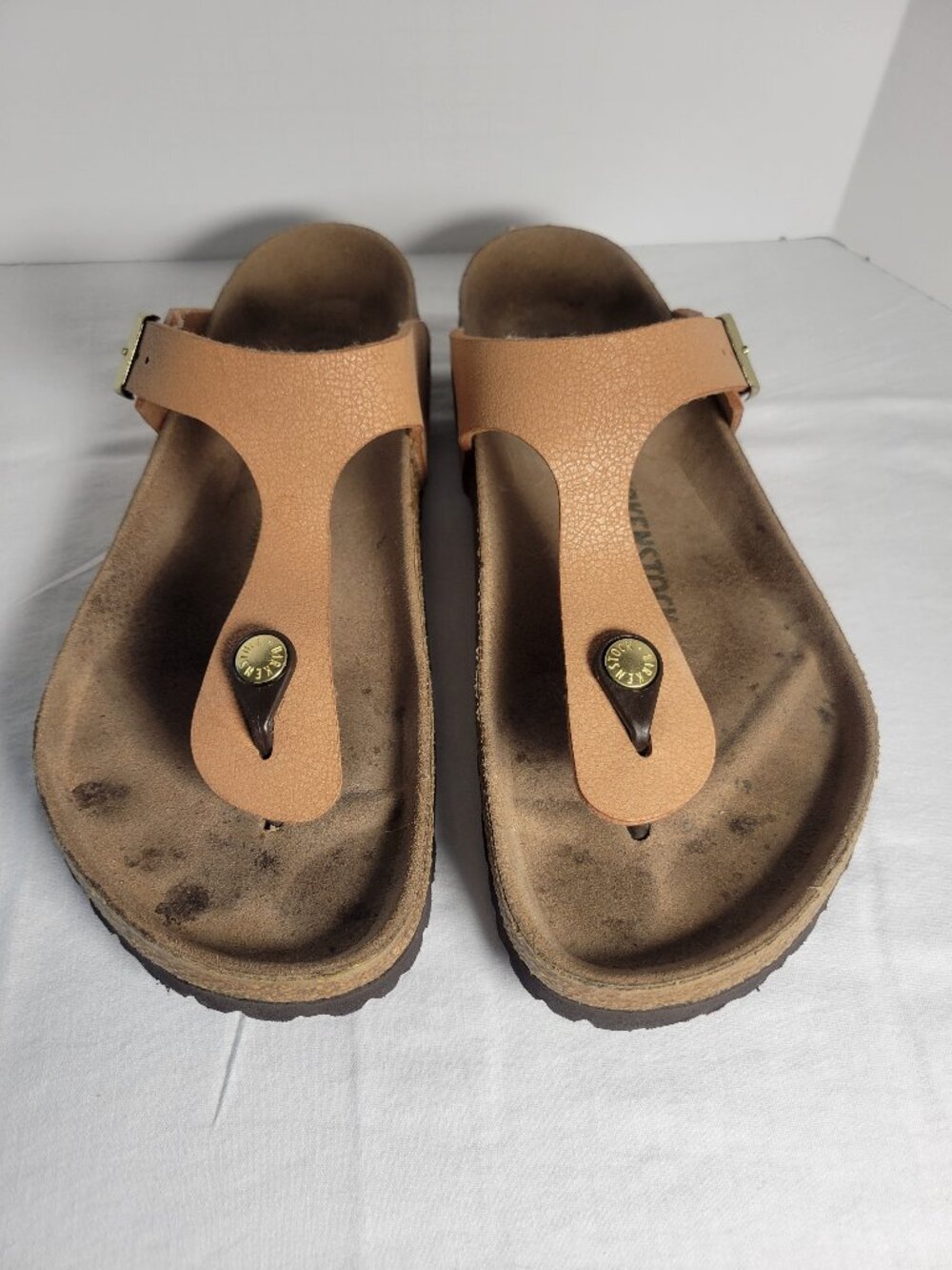 Birkenstock Gizeh Birko-Flor Thong Sandals Tan Women's 8-8.5 EU 39
